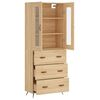 vidaXL Highboard Sonoma Oak 69.5x34x180 cm Engineered Wood