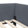 vidaXL Corner Bed Frame with Headboard Dark Grey 90 cm x 190 cm Velvet