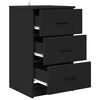 vidaXL Bedside Cabinet Black 38 x 38 x 66 cm Engineered wood