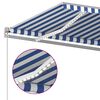vidaXL Manual Retractable Awning with LED 400x300 cm Blue and White
