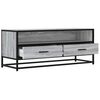 vidaXL TV Cabinet Grey Sonoma 100x34.5x40 cm Engineered Wood and Metal