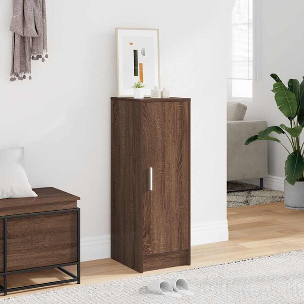 vidaXL Shoe Cabinet Brown Oak 32x35x92 cm Engineered Wood