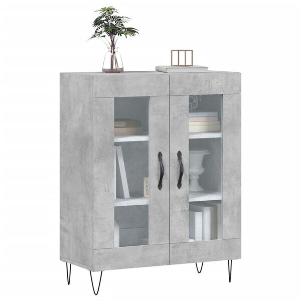 vidaXL Sideboard Concrete Grey 69.5x34x90 cm Engineered Wood