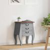 vidaXL Bedside Cabinet Solid Mahogany Wood 48x35x64 cm