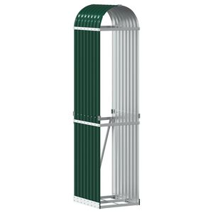 vidaXL Log Holder Green 40x45x170 cm Galvanised Steel