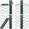 vidaXL Fence Post Grey 100 x 1.6 m (36 mm mesh) Steel and PVC