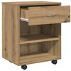 vidaXL Rolling Cabinet Artisan Oak 46x36x59 cm Engineered Wood