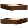 vidaXL Bed Frame without Mattress Brown Oak 140x200 cm