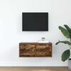 vidaXL TV Cabinet Smoked Oak 60x31x25.5 cm Engineered Wood