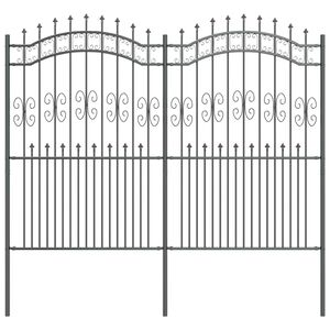 vidaXL Garden Fence KAMPEN Grey