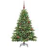 vidaXL Artificial Christmas Tree with 150 LEDs Green 150 cm PE and PVC