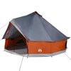 vidaXL Family Tent Tipi 12-Person Grey and Orange Waterproof