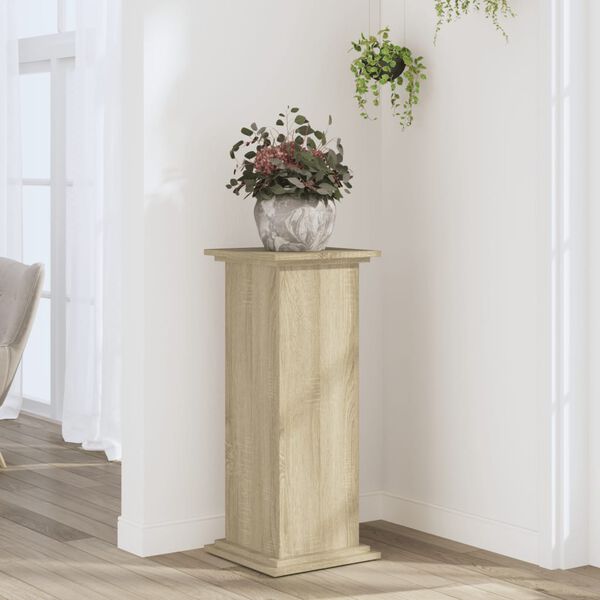 vidaXL Plant Stand Sonoma Oak 33x33x80 cm Engineered Wood