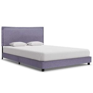 vidaXL Bed Frame without Mattress Light Grey Fabric 135x190 cm