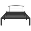 vidaXL Bed Frame without Mattress Black Metal 100x200 cm