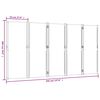 vidaXL 5-Panel Room Divider Dark Blue 350x180 cm