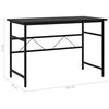 vidaXL Computer Desk Black 105x55x72 cm MDF and Metal