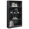 vidaXL 4-Tier Book Cabinet High Gloss Grey 80x24x142 cm Engineered Wood
