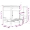 vidaXL Bunk Bed without Mattress White 90x200 cm Solid Wood Pine