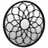 vidaXL Garden Mirror Black 60x3 cm Iron Round for Outdoor Use