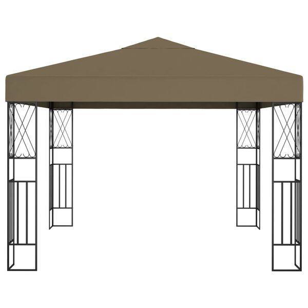 vidaXL Gazebo 3x3 m Taupe Fabric
