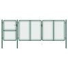 vidaXL Garden Gate Steel 400x125 cm Green