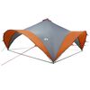 vidaXL Party Tent Grey and Orange 600 x 600 x 400 cm