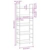 vidaXL 5-Layer Book Shelf White 60x27.6x158.5 cm Engineered Wood