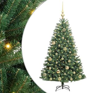 vidaXL Artificial Hinged Christmas Tree Green 120 cm PVC and Metal
