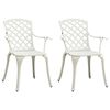 vidaXL Garden Chairs 2 pcs Cast Aluminium White