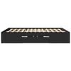 vidaXL Bed Frame without Mattress Black 150x200 cm King Size Engineered Wood