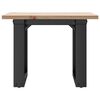 vidaXL Coffee Table O-Frame 50x50x35 cm Solid Wood Pine and Steel
