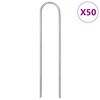 vidaXL Ground Pegs U Shape 50 pcs 15x3,5 cm Galvanised steel