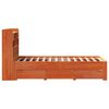 vidaXL Bookcase Bed without Mattress Wax Brown 75x190 cm Small Single Solid Wood Pine