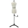 vidaXL Adjustable Dress Form Female Height Adjustable Cream S Velvet