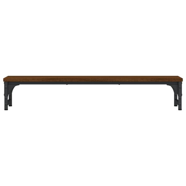 vidaXL Monitor Stand Brown Oak 85x23x15.5 cm Engineered Wood