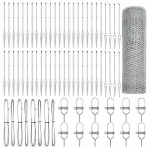 vidaXL Hexagonal Fence with Post 100 x 1 m Galvanised Steel Silver