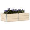 vidaXL Planter Ivory 160 x 80 x 45 cm Steel