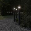 vidaXL Outdoor Floor Lamp with Sensor Black 110 cm Aluminium