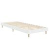 vidaXL Bed Frame without Mattress White 75x190 cm Small Single Engineered Wood