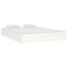vidaXL Bed Frame without Mattress White Solid Wood 120x190 cm Small Double