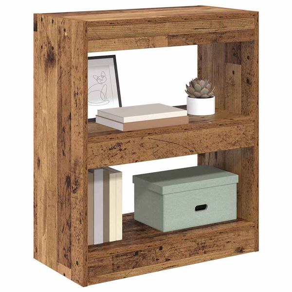 vidaXL Book Cabinet Old Wood 60 x 30 x 72 cm Engineered Wood
