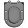 vidaXL Toilet Seat Grey 49 x 36 x 4 cm Duroplast