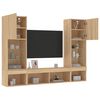 vidaXL 5 Piece TV Wall Units with LED Sonoma Oak Engineered Wood
