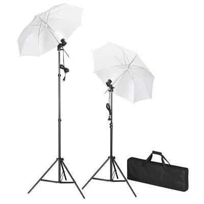 Studio Lighting Kit with Tripods & Umbrellas