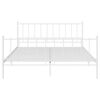 vidaXL Bed Frame without Mattress White Metal 140x200 cm