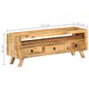 vidaXL TV Cabinet 110x30x40 cm Solid Mango Wood