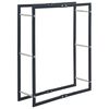 vidaXL Firewood Rack Black 80x25x100 cm Steel