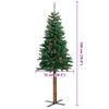 vidaXL Slim Christmas Tree Green 180 cm PVC and Solid Pine wood
