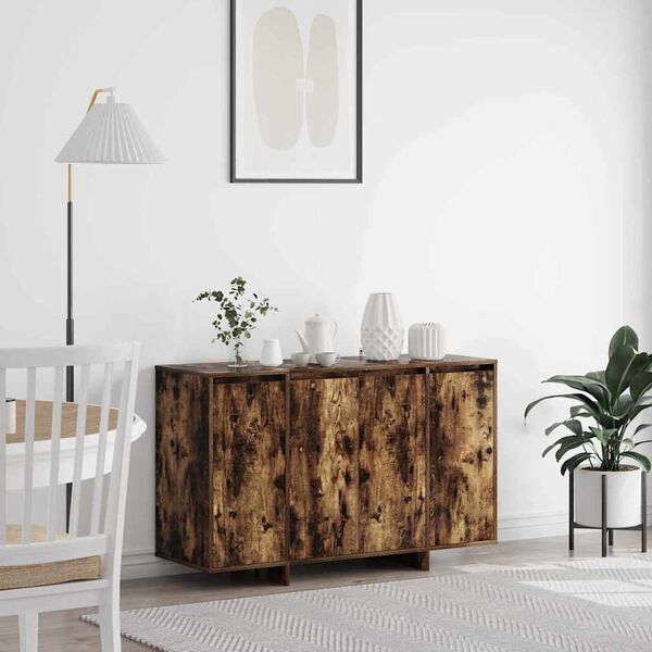 vidaXL Sideboard Smoked oak 120 x 41 x 75 cm Engineered wood